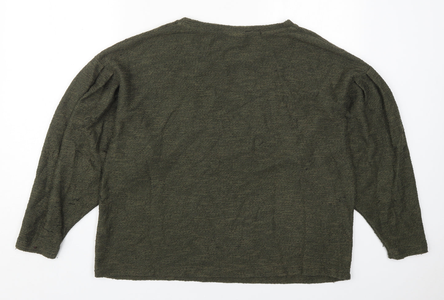 New Look Womens Green Round Neck  Polyester Pullover Jumper Size M