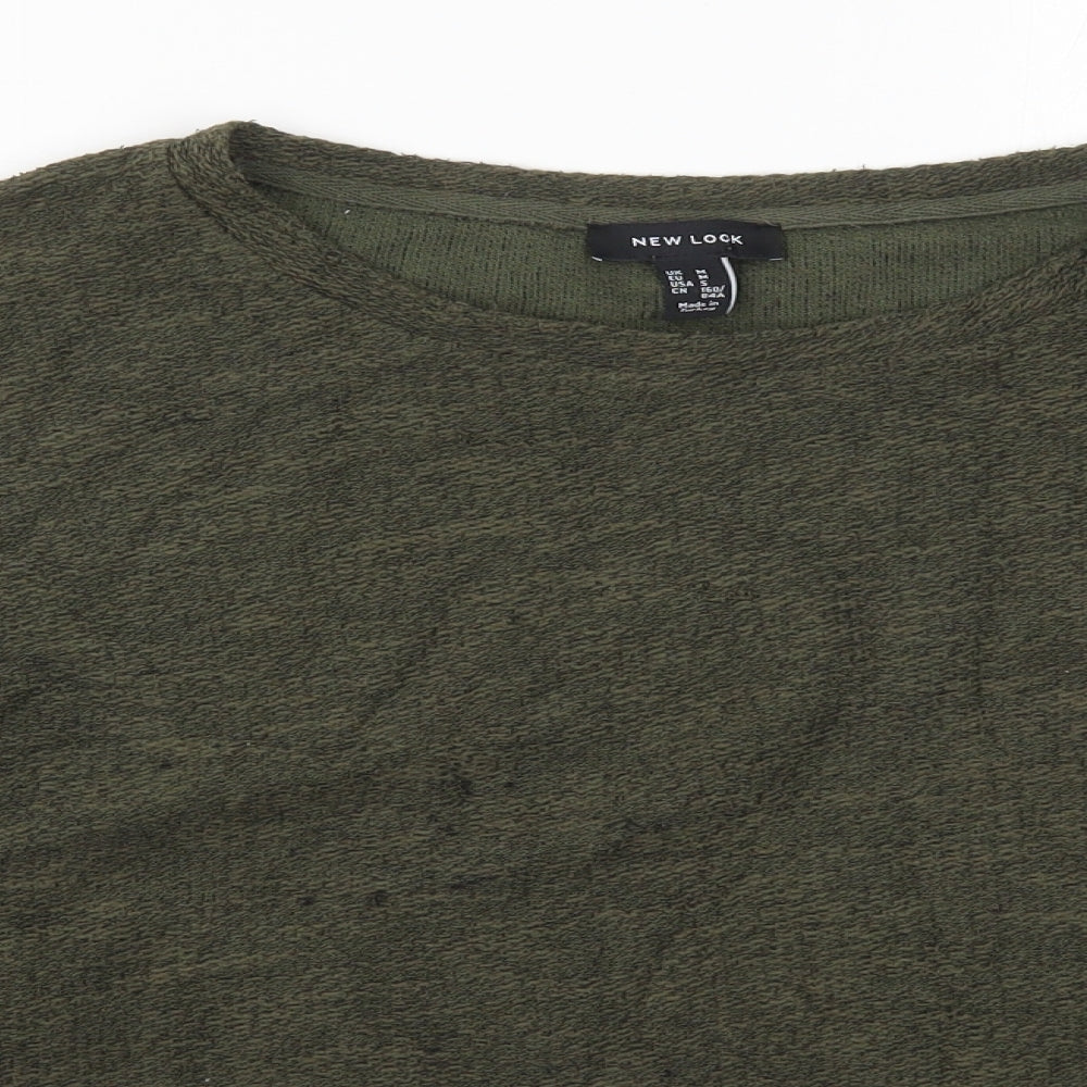 New Look Womens Green Round Neck  Polyester Pullover Jumper Size M