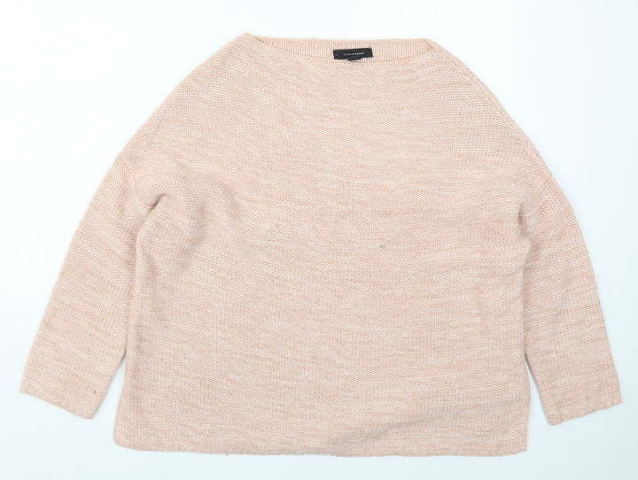 Atmosphere Womens Pink Round Neck  Acrylic Pullover Jumper Size 14