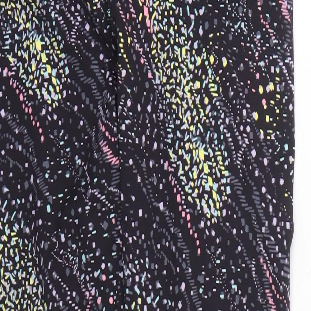 F&F Womens Multicoloured Geometric Polyester Capri Leggings Size 12 L27 in Regular