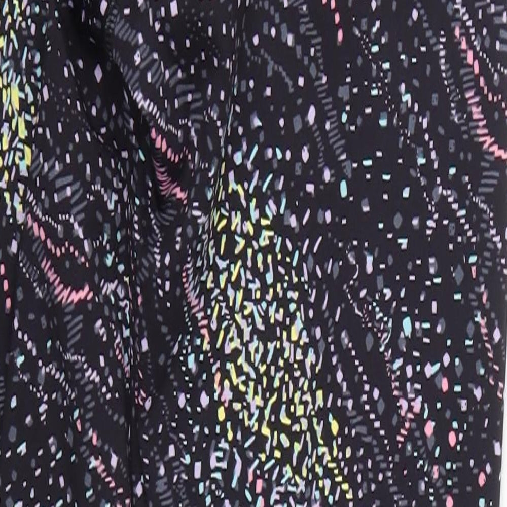 F&F Womens Multicoloured Geometric Polyester Capri Leggings Size 12 L27 in Regular