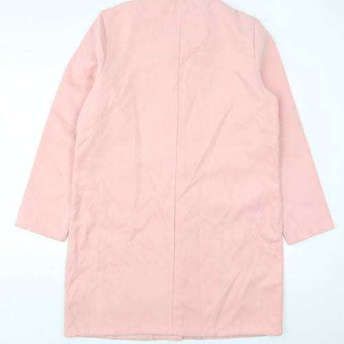 Just Fab Womens Pink   Pea Coat Coat Size XL  Button