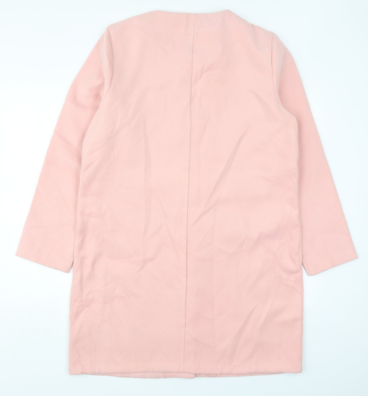 Just Fab Womens Pink   Pea Coat Coat Size XL  Button