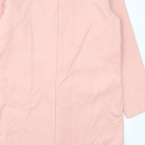 Just Fab Womens Pink   Pea Coat Coat Size XL  Button