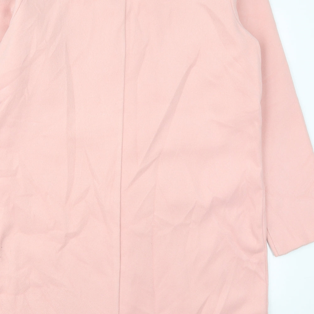 Just Fab Womens Pink   Pea Coat Coat Size XL  Button