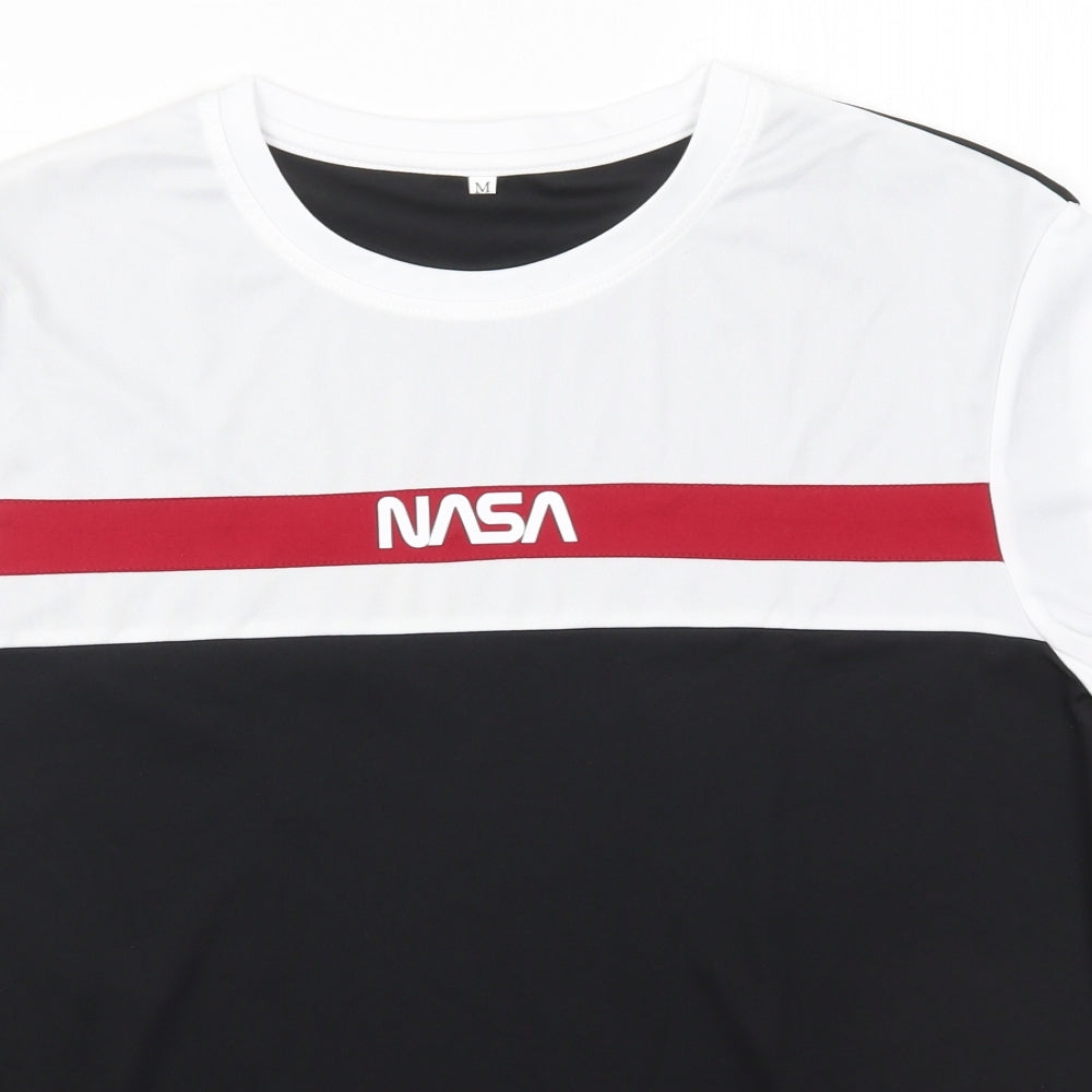 SheIn Mens Multicoloured  Polyester  T-Shirt Size M Crew Neck  - NASA