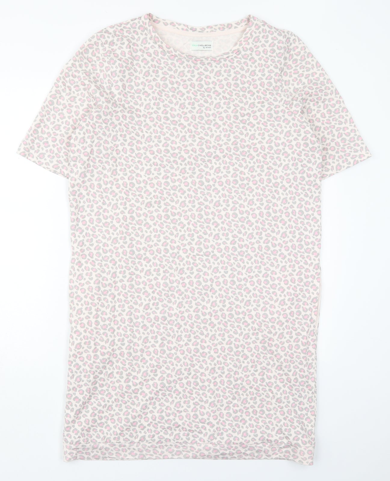 Aron Womens Pink Animal Print Cotton Top Dress Size 12