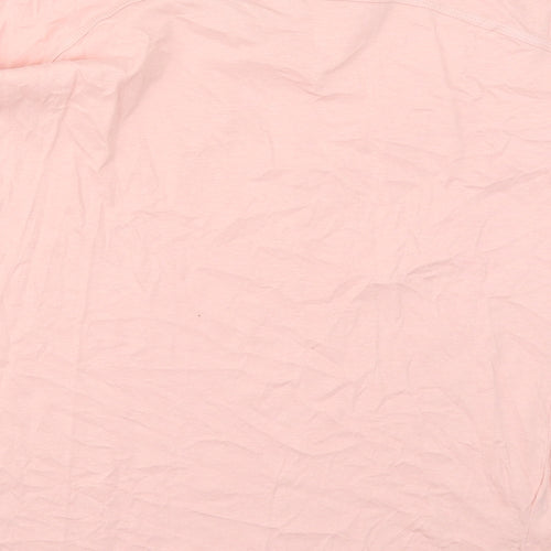 Avenue Womens Pink  Cotton Basic T-Shirt Size 12 V-Neck