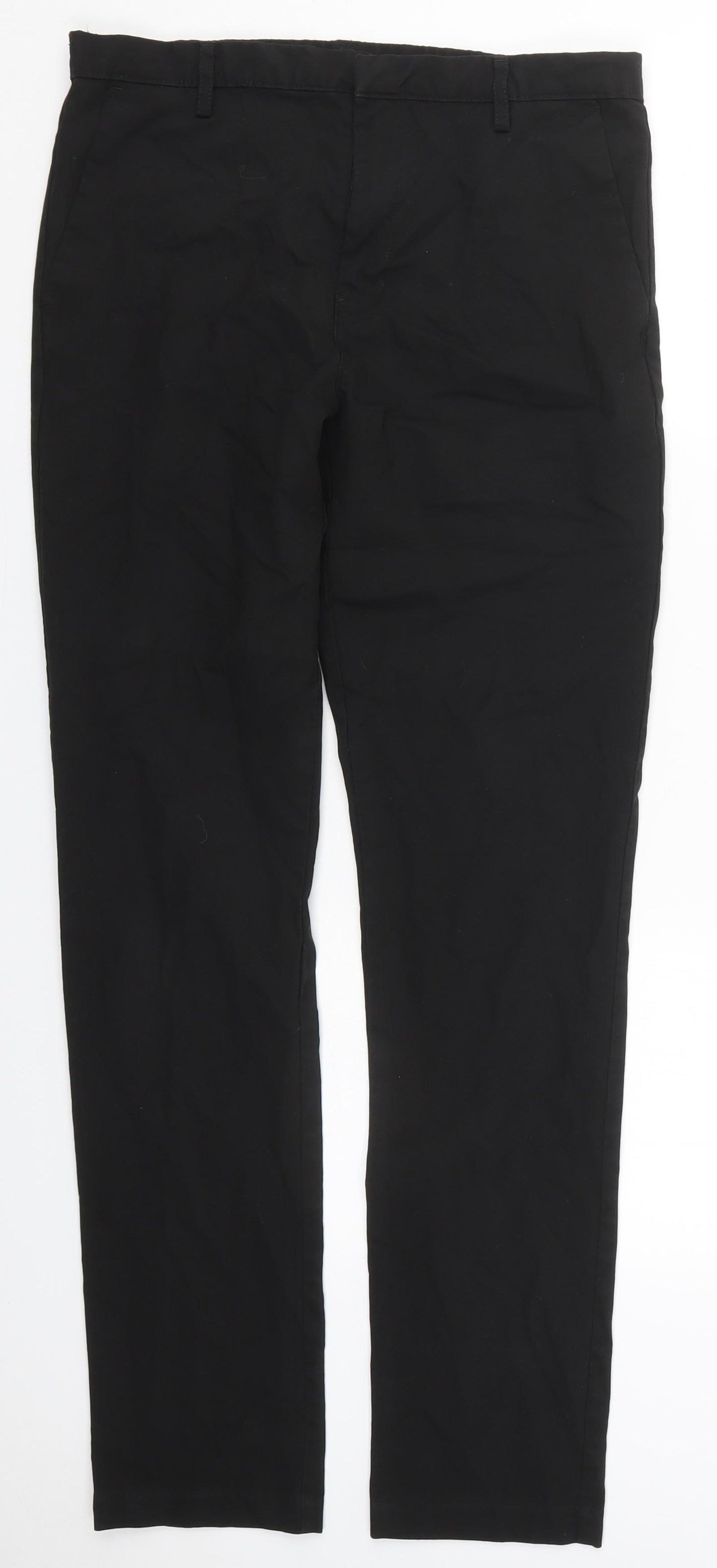 NEXT Boys Black  Polyester Dress Pants Trousers One Size  Regular Hook & Eye