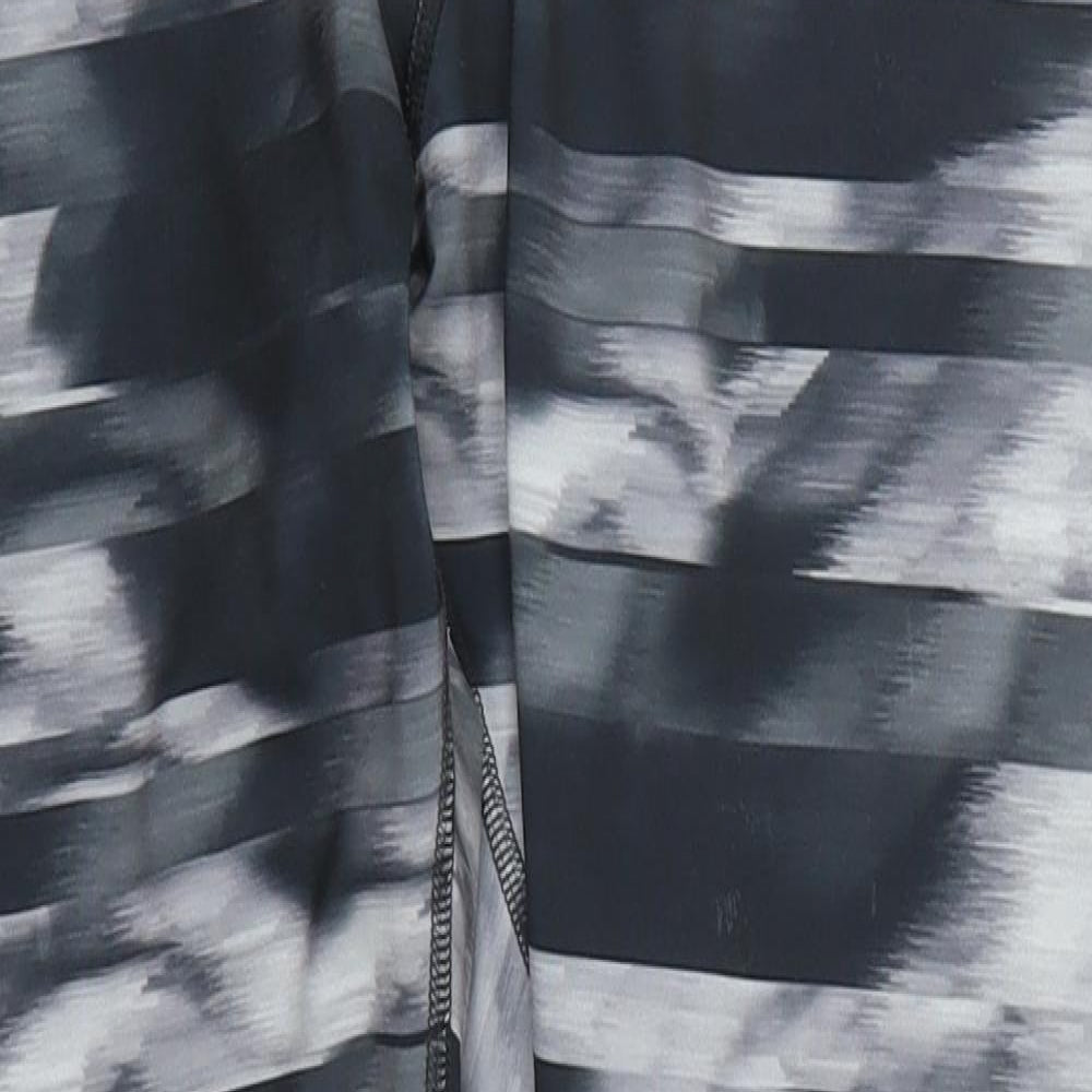 F&F Womens Grey Geometric Polyester Compression Leggings Size L L27 in Regular