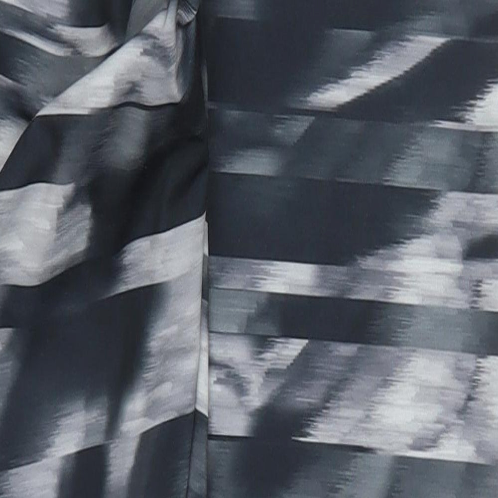 F&F Womens Grey Geometric Polyester Compression Leggings Size L L27 in Regular