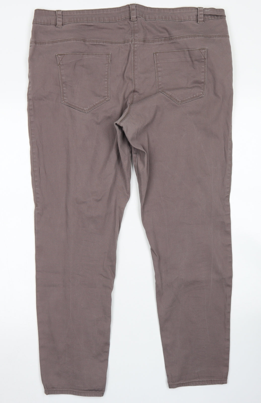 George Womens Brown  Cotton Straight Jeans Size 18 L27 in Regular Button