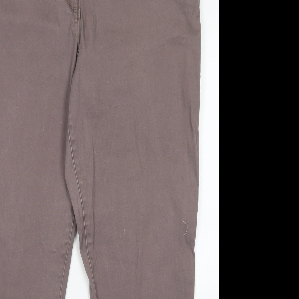 George Womens Brown  Cotton Straight Jeans Size 18 L27 in Regular Button