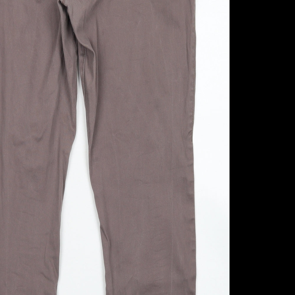George Womens Brown  Cotton Straight Jeans Size 18 L27 in Regular Button