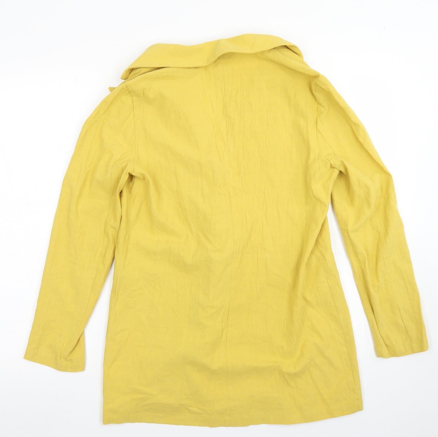 SheIn Womens Yellow  Cotton Jacket Blazer Size XS