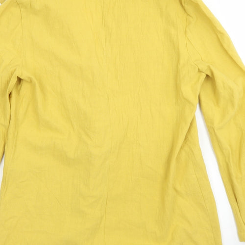 SheIn Womens Yellow  Cotton Jacket Blazer Size XS