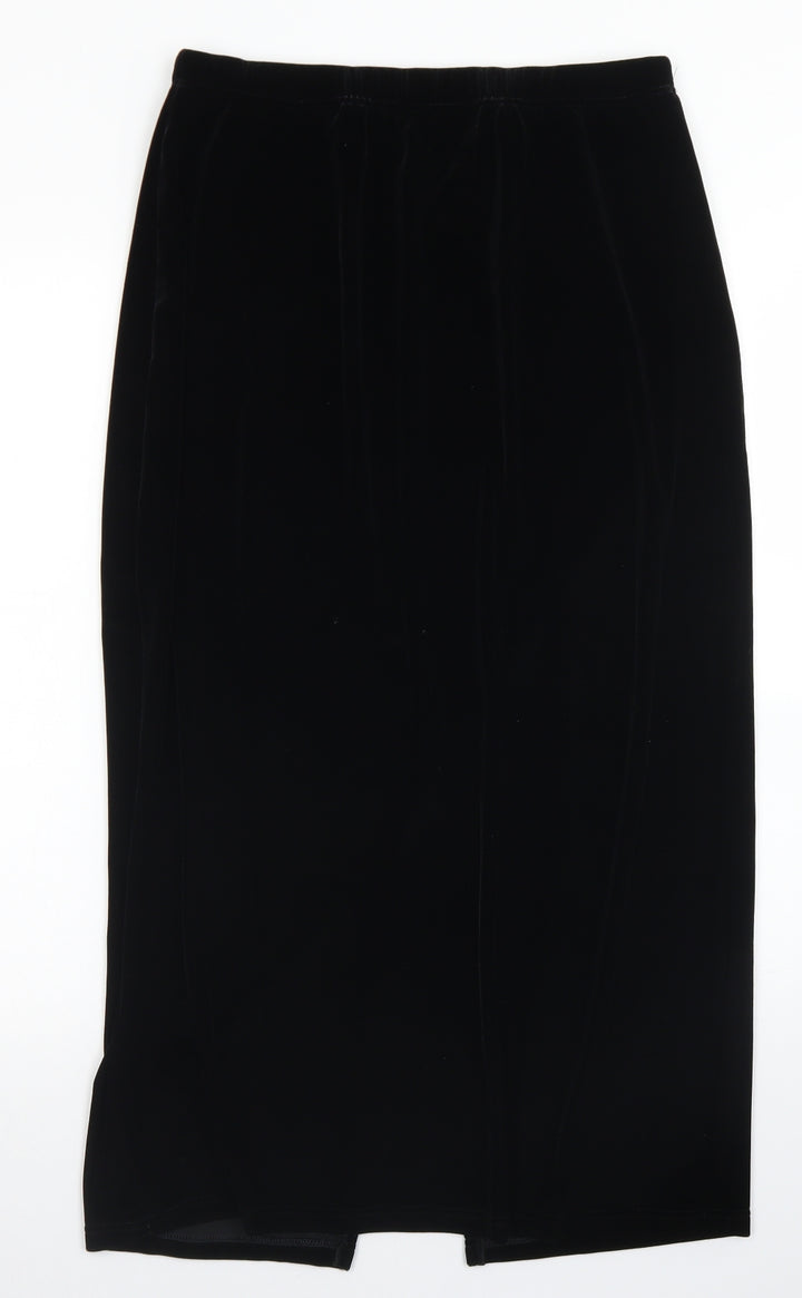 CMD Womens Black Polyester A-Line Skirt Size S