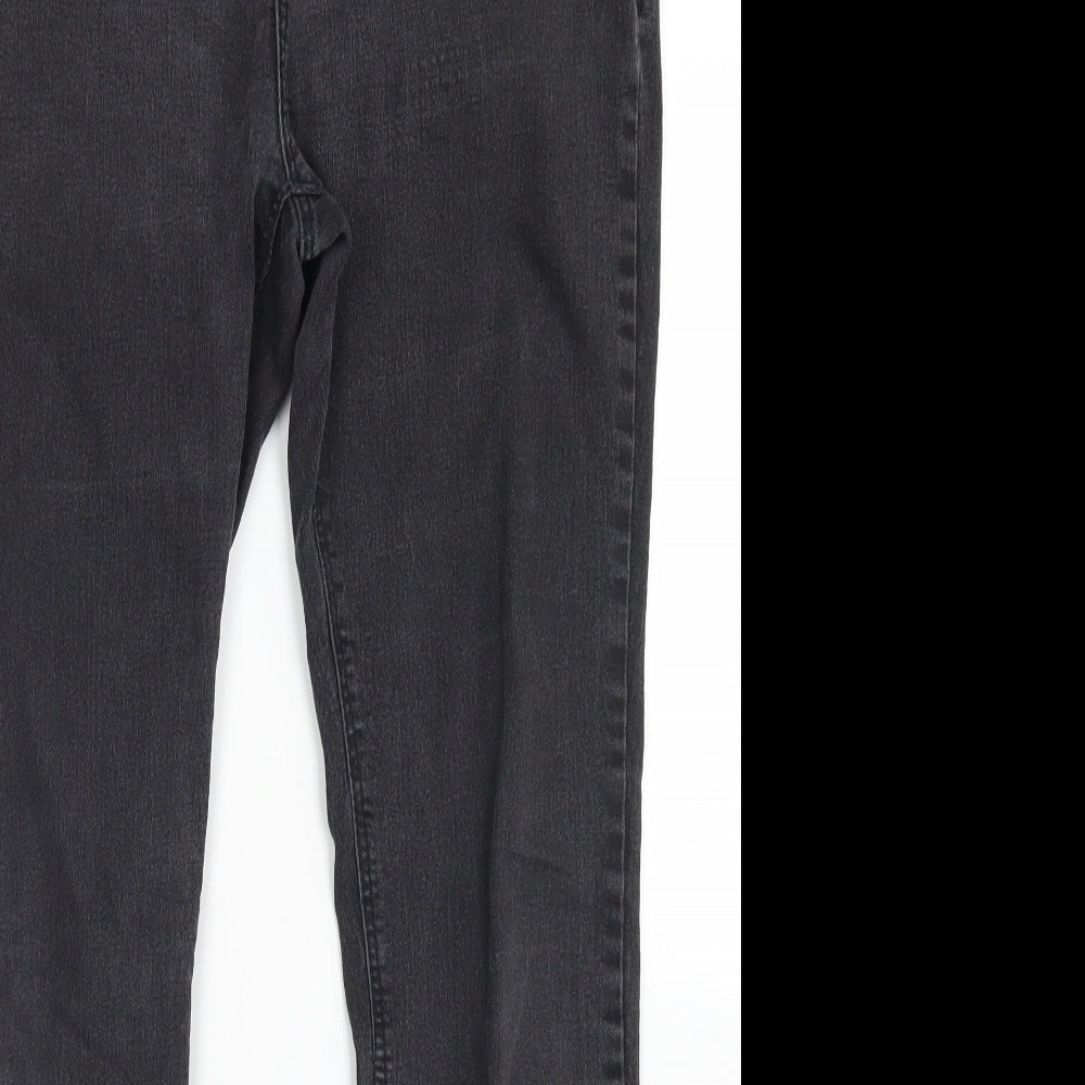 Denim Co Womens Black  Cotton Skinny Jeans Size 18 L29 in Regular Button