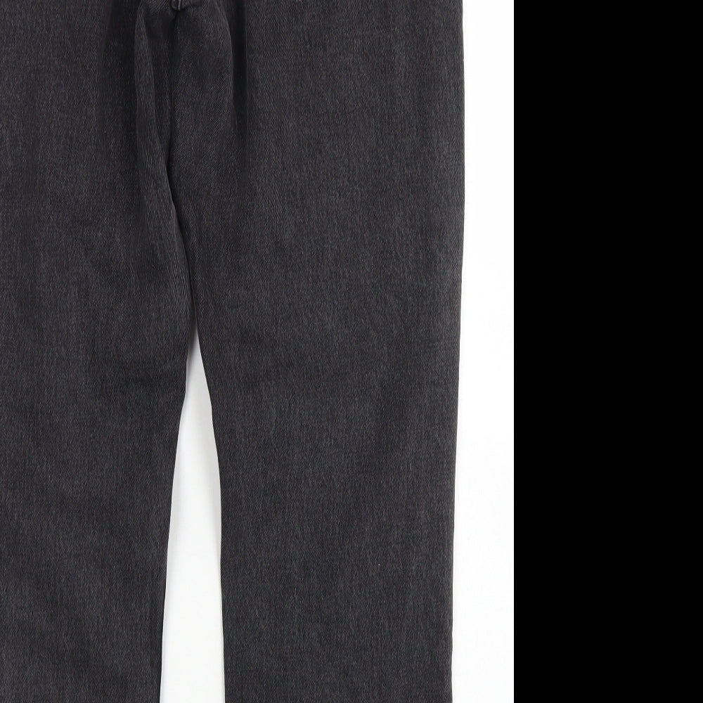 ASOS Womens Black  Cotton Mom Jeans Size 30 in L32 in Regular Button