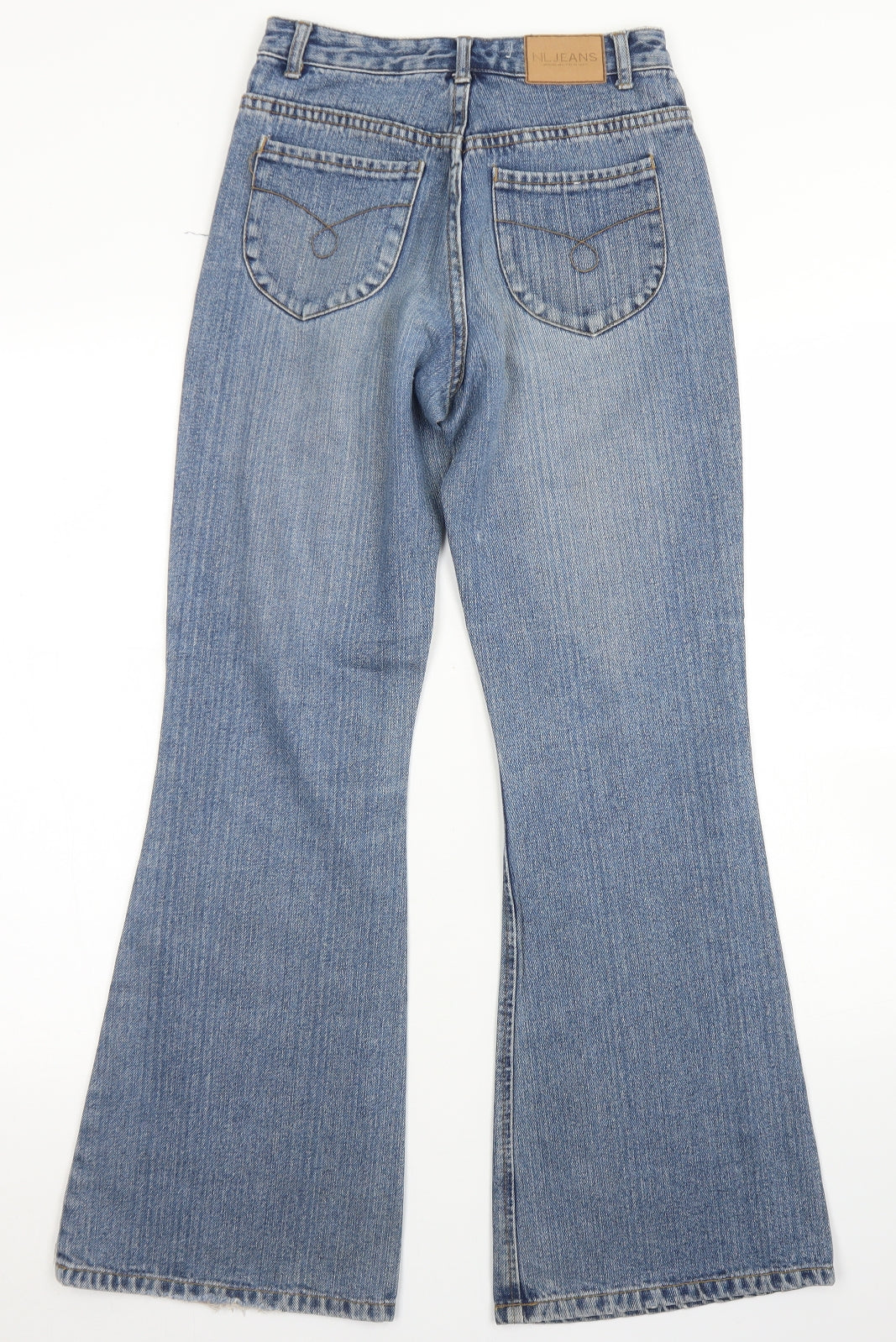 NL Jeans Womens Blue  Cotton Flared Jeans Size 8 L28 in Regular Button