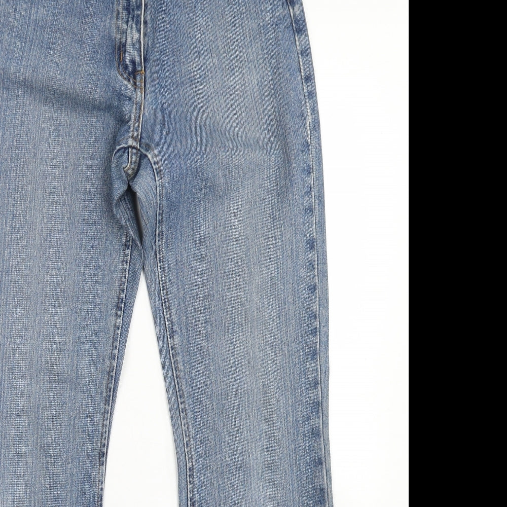 NL Jeans Womens Blue  Cotton Flared Jeans Size 8 L28 in Regular Button