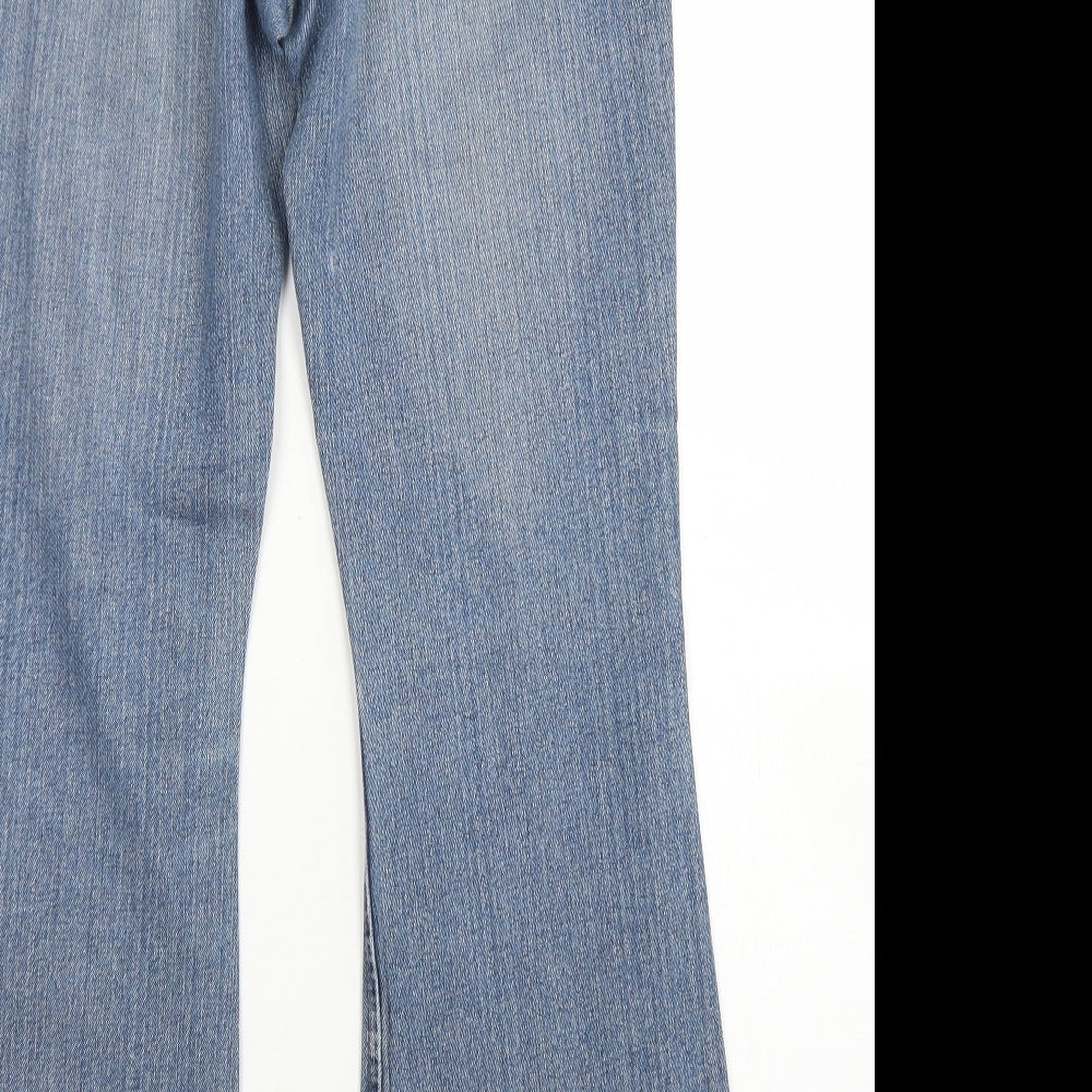 NL Jeans Womens Blue  Cotton Flared Jeans Size 8 L28 in Regular Button