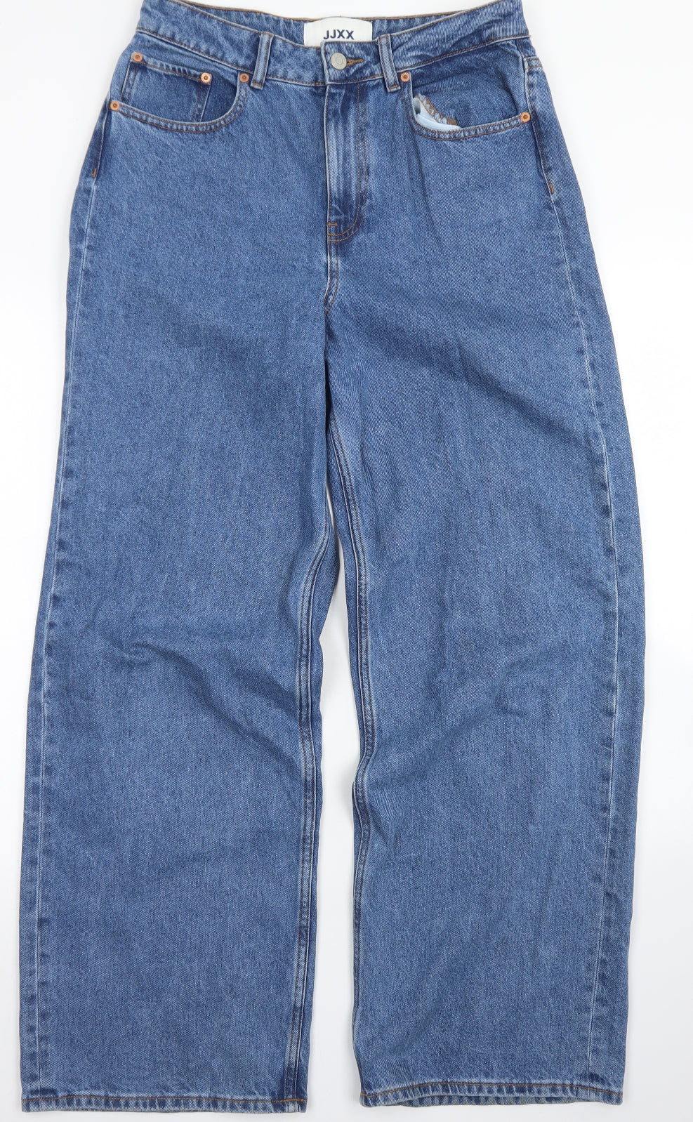 JJXX Womens Blue  Cotton Wide-Leg Jeans Size 30 in L29 in Regular Button