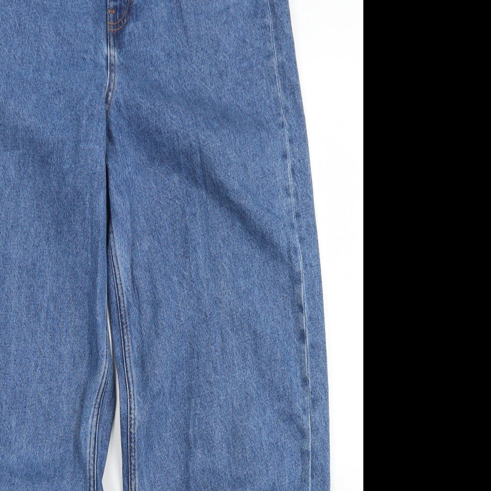 JJXX Womens Blue  Cotton Wide-Leg Jeans Size 30 in L29 in Regular Button