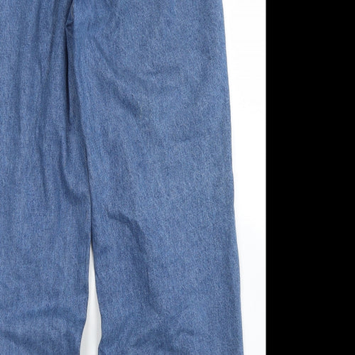 JJXX Womens Blue  Cotton Wide-Leg Jeans Size 30 in L29 in Regular Button