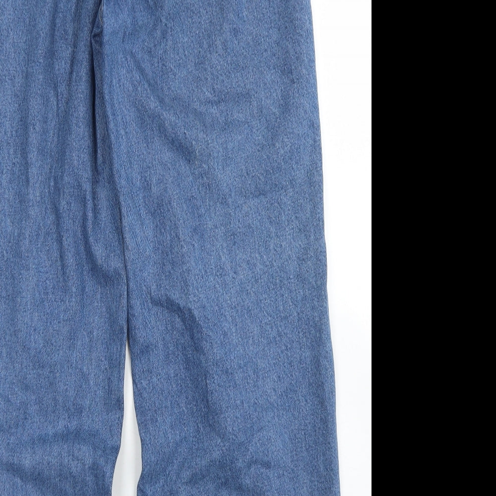 JJXX Womens Blue  Cotton Wide-Leg Jeans Size 30 in L29 in Regular Button
