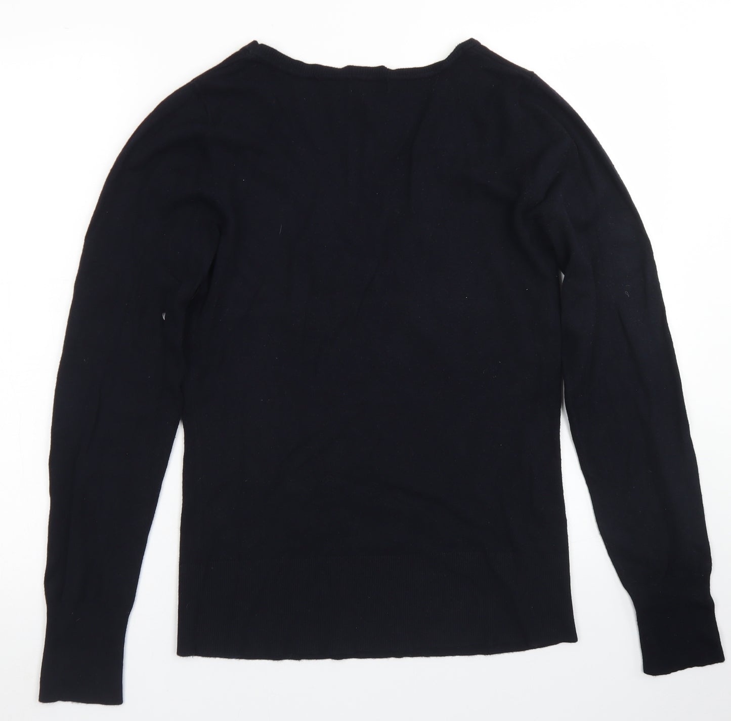 Long Tall Sally Womens Blue  Viscose Basic T-Shirt Size M V-Neck