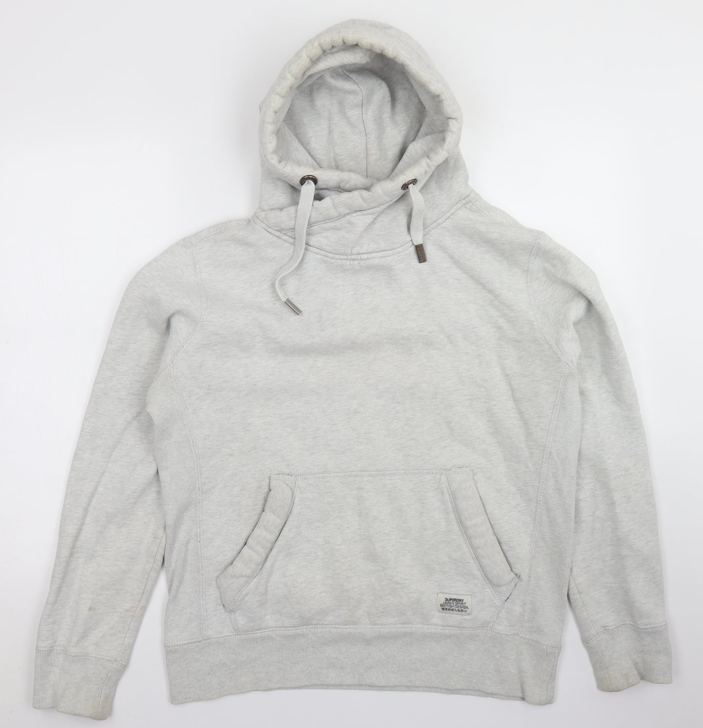 Superdry Mens Grey  Cotton Pullover Hoodie Size L