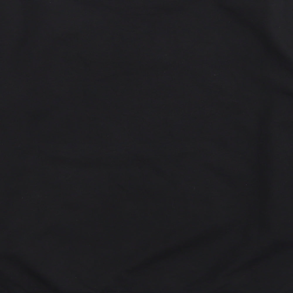 Yu & Me Womens Black  Cotton Pullover Sweatshirt Size S