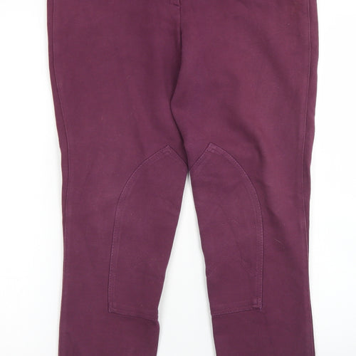 Dublin Womens Purple  Cotton Chino Trousers Size 18 L29 in Regular Hook & Eye