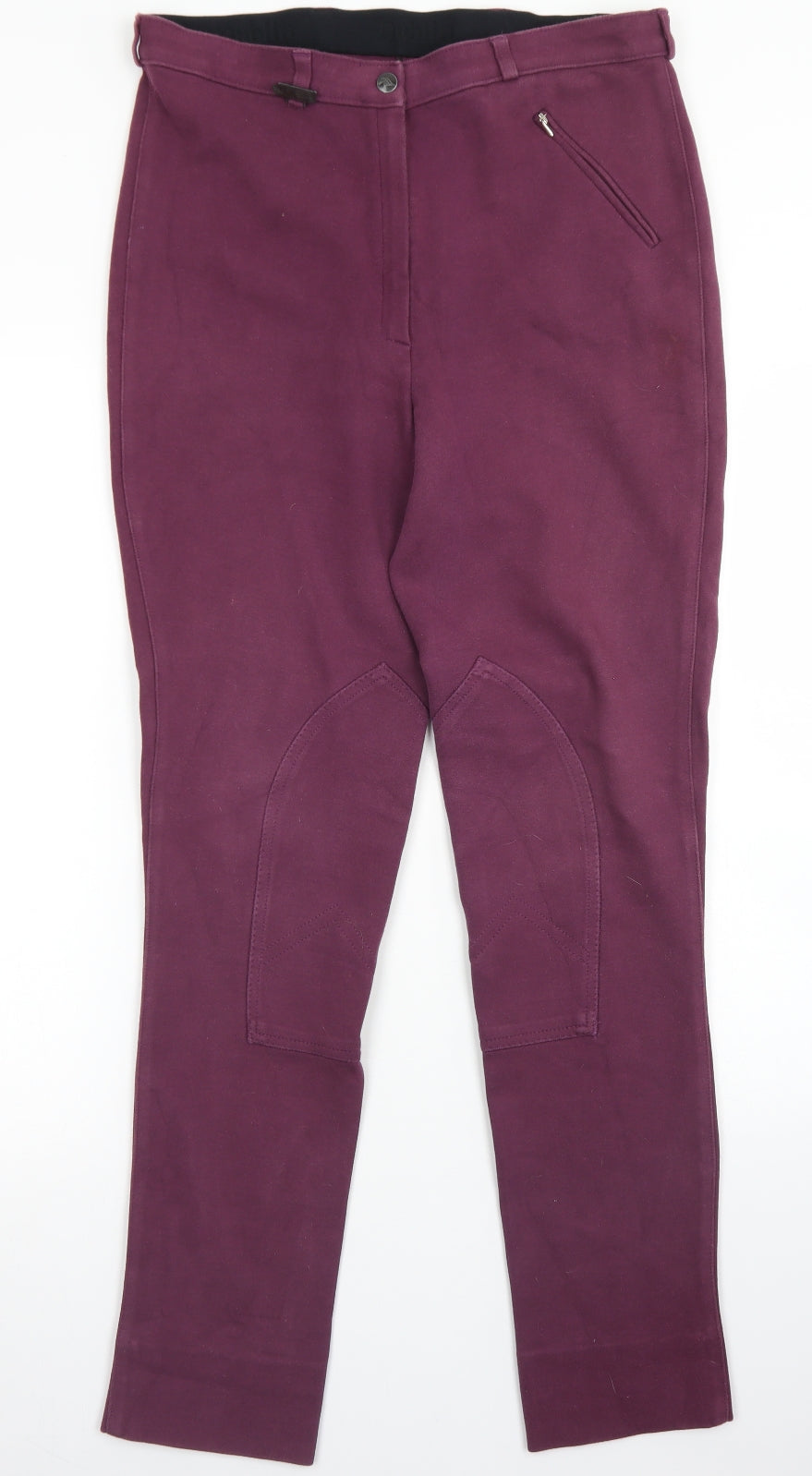 Dublin Womens Purple  Cotton Chino Trousers Size 18 L29 in Regular Hook & Eye