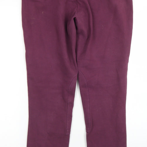 Dublin Womens Purple  Cotton Chino Trousers Size 18 L29 in Regular Hook & Eye