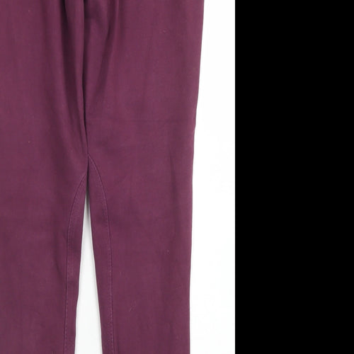 Dublin Womens Purple  Cotton Chino Trousers Size 18 L29 in Regular Hook & Eye