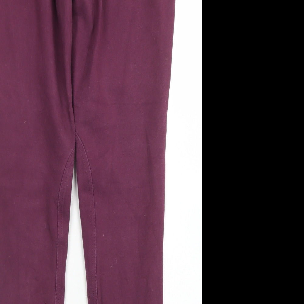 Dublin Womens Purple  Cotton Chino Trousers Size 18 L29 in Regular Hook & Eye