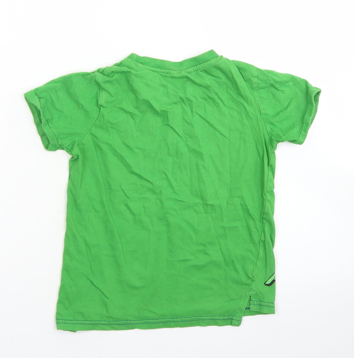 George Boys Green  Cotton Basic T-Shirt Size 4-5 Years Crew Neck  - PJ Masks