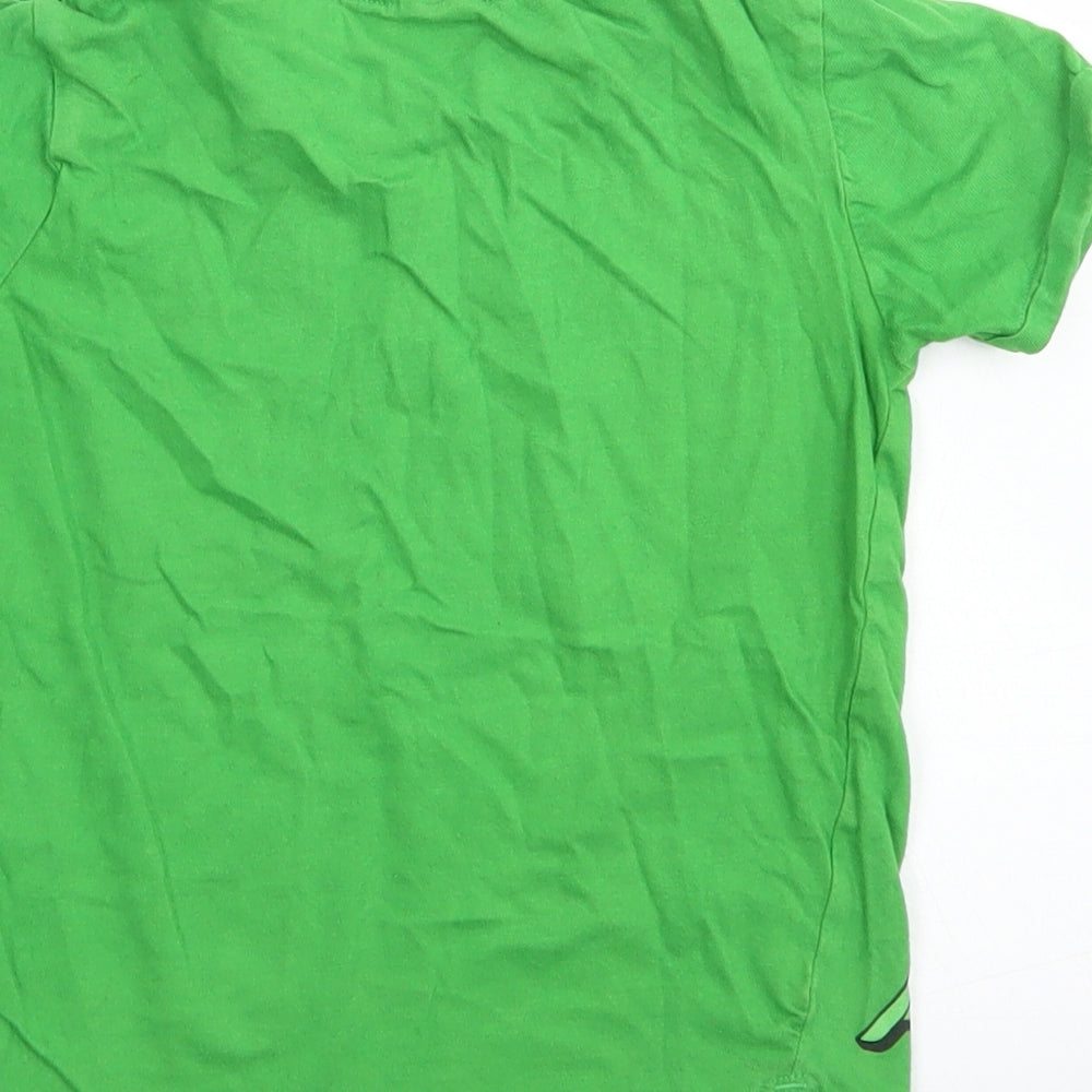 George Boys Green  Cotton Basic T-Shirt Size 4-5 Years Crew Neck  - PJ Masks