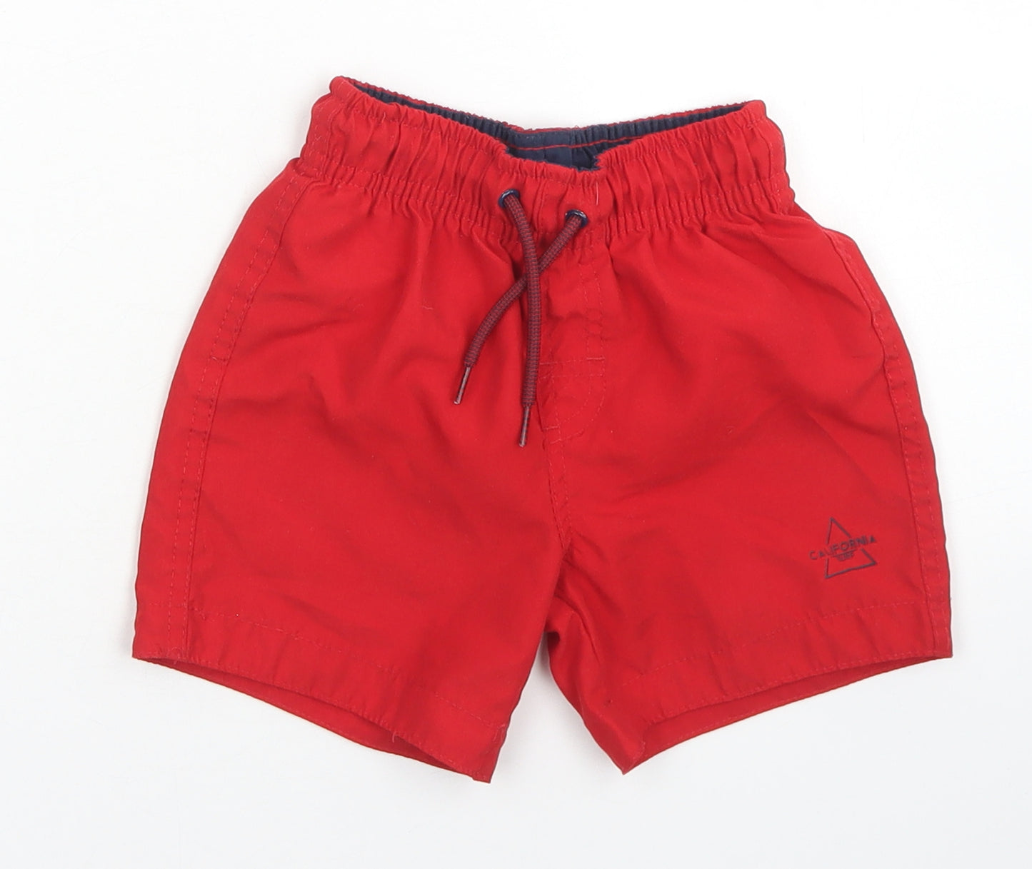 Primark Boys Red  Polyester Sweat Shorts Size 2-3 Years  Regular Drawstring - Board Shorts