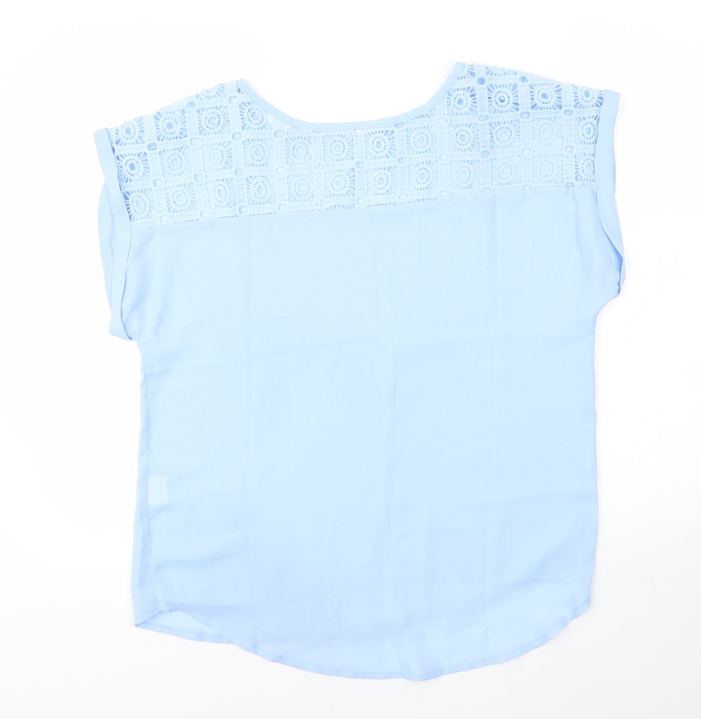 SheIn Womens Blue  Polyester Basic Blouse Size M Round Neck