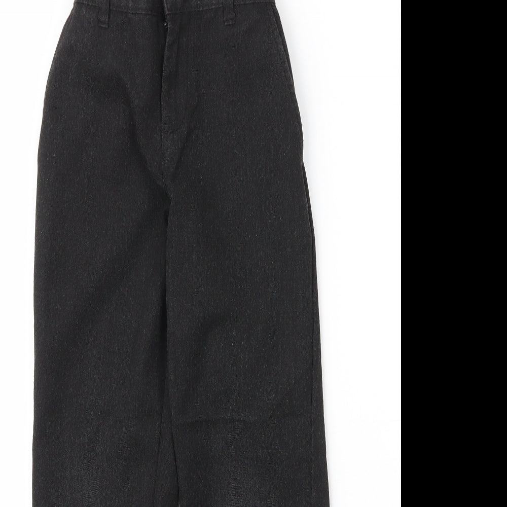 George Boys Grey  Viscose Carpenter Trousers Size 6 Years L21 in Regular Zip