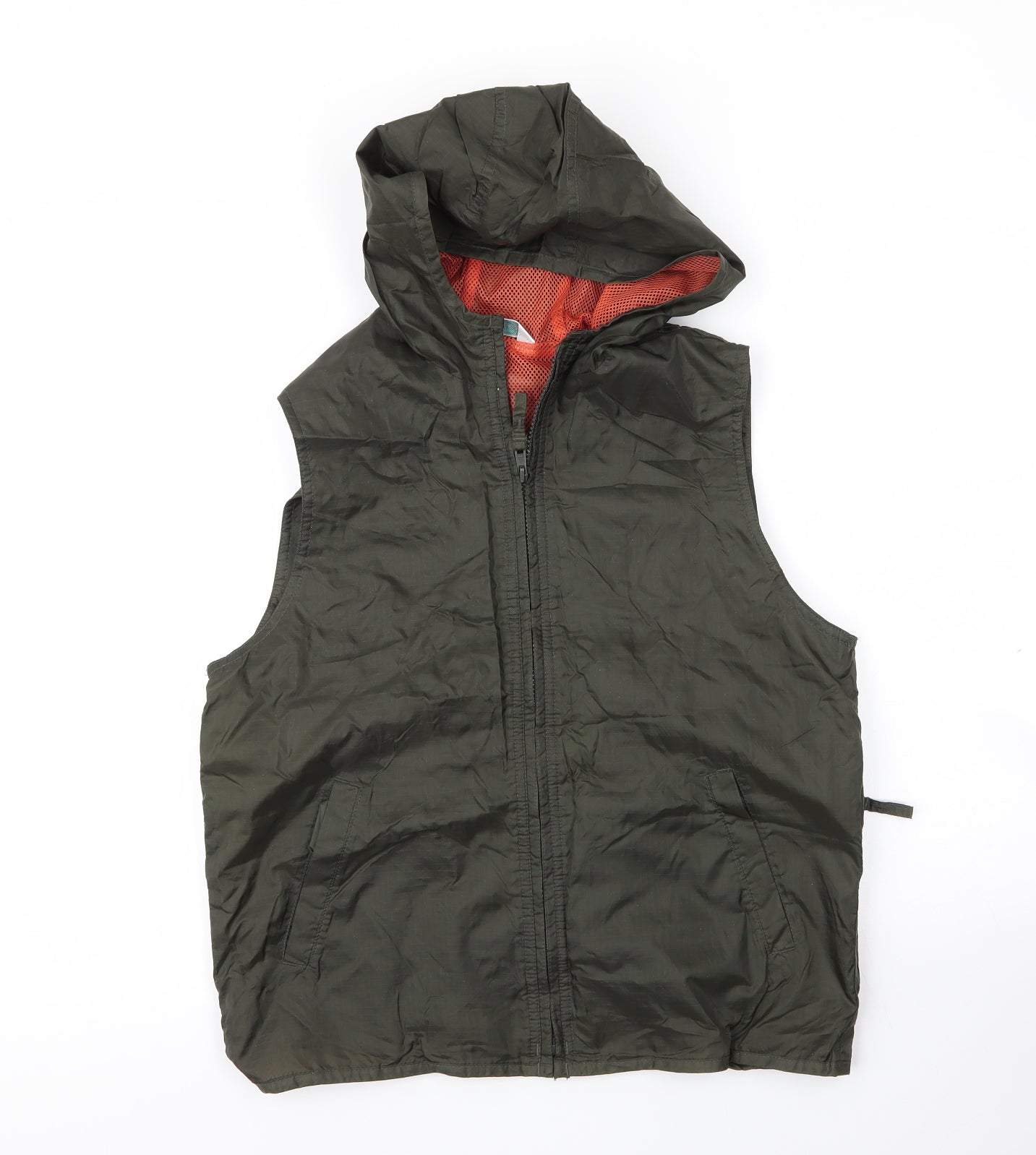 Tesco Boys Green   Gilet Jacket Size 11 Years  Zip