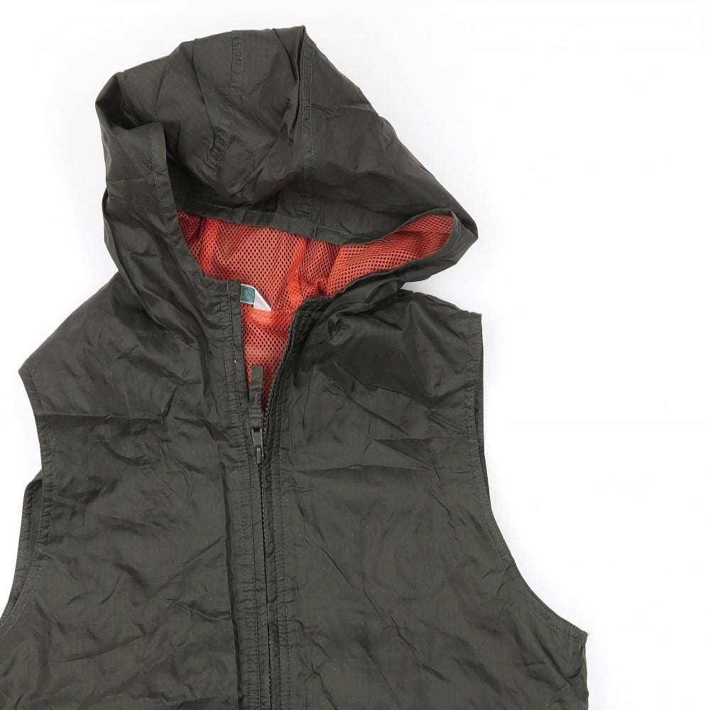 Tesco Boys Green   Gilet Jacket Size 11 Years  Zip
