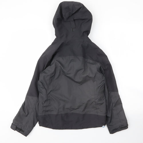 DECATHLON Boys Black   Parka Coat Size 10 Years  Zip