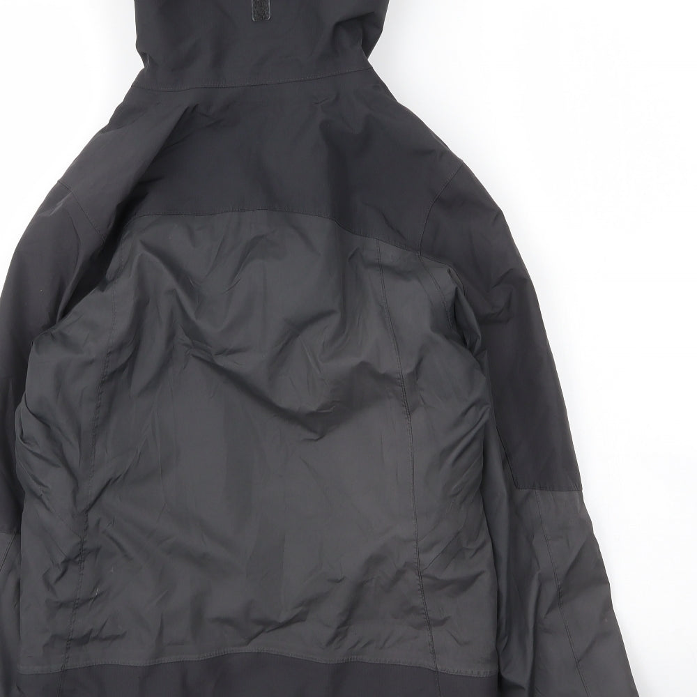 DECATHLON Boys Black   Parka Coat Size 10 Years  Zip