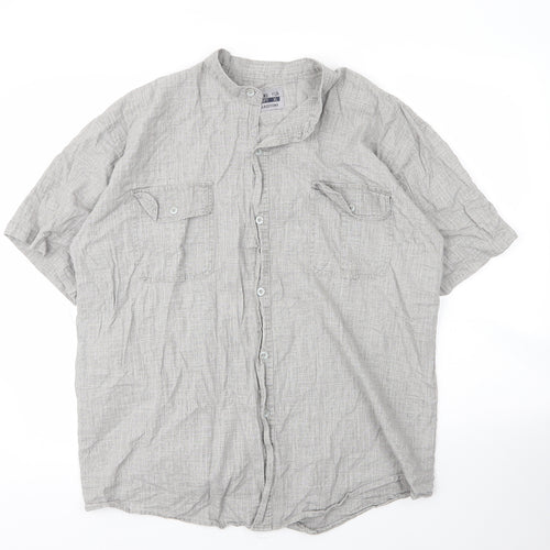 Jeans Yur Barceona Mens Grey  Cotton  Button-Up Size XL Round Neck Button