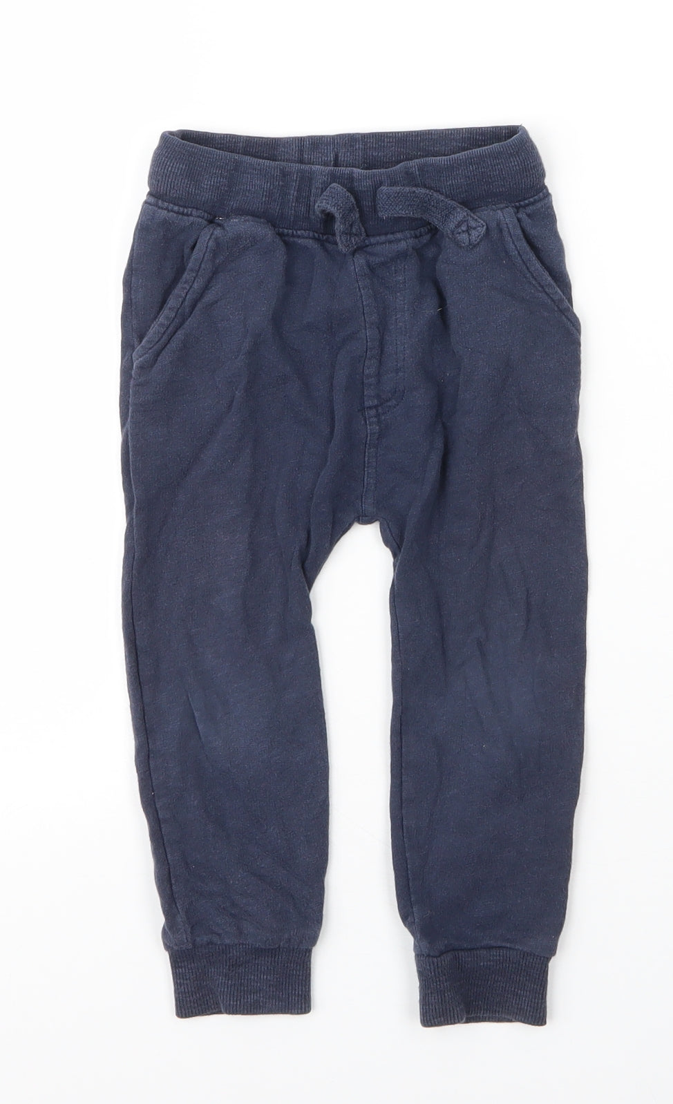 George Boys Blue  Cotton Sweatpants Trousers Size 2 Years  Regular Drawstring
