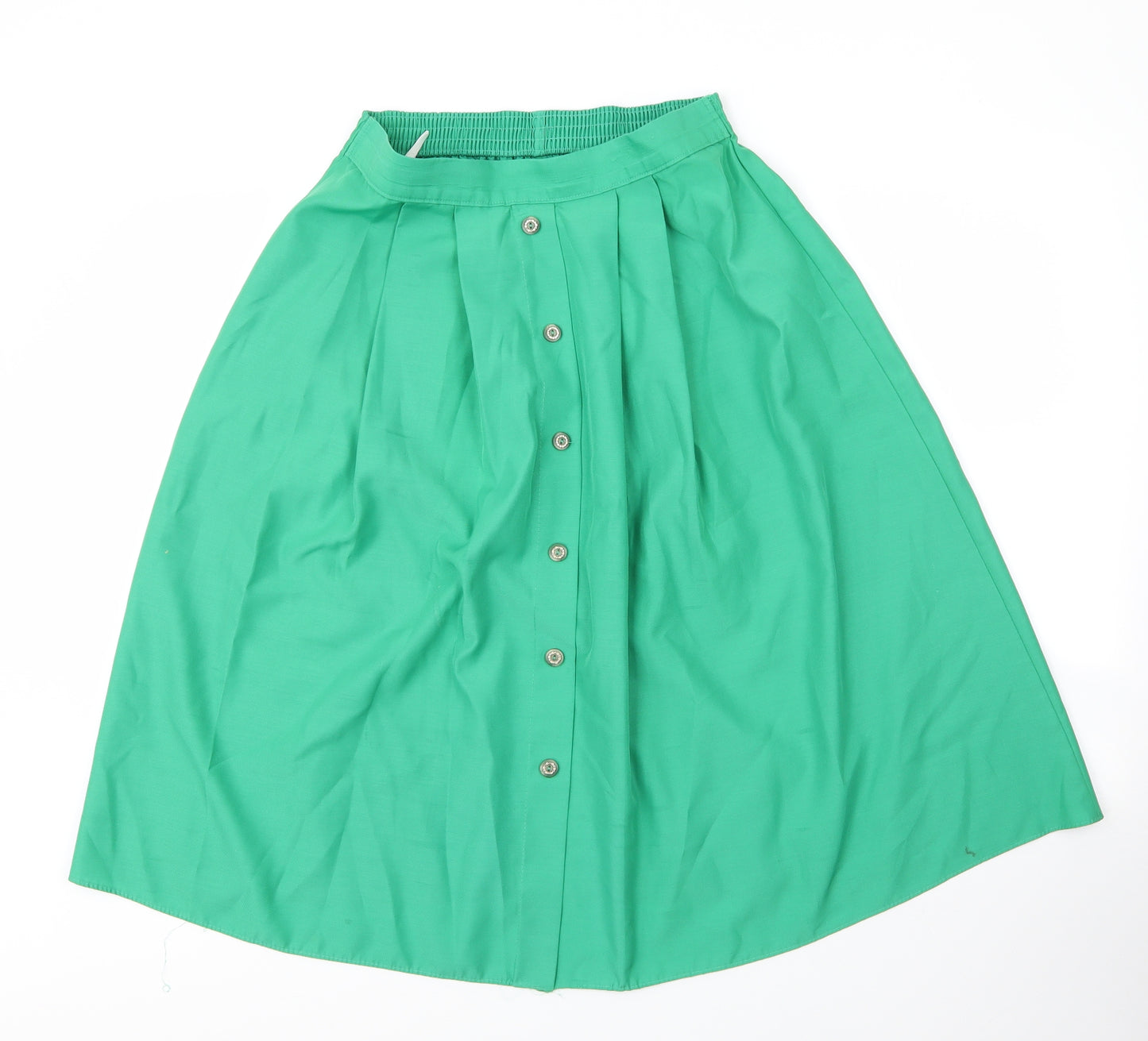 St Michael Womens Green  Polyester A-Line Skirt Size 18